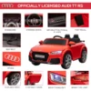 Compatible for 12V Rechargeable Battery Ride On Car w/ Remote Forward Reverse Lights Horn MP3 Player Red w/ Seat Belt Audi TT RS - Image 7