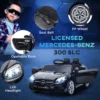 Mercedes Benz SLC 300 Licensed 12V Kids Electric Ride On Car with Parental Remote Two Motor Music Light Suspension Wheel for 3-6 Years Black - Image 5