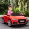 Compatible for 12V Rechargeable Battery Ride On Car w/ Remote Forward Reverse Lights Horn MP3 Player Red w/ Seat Belt Audi TT RS - Image 2