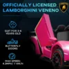 Lamborghini Veneno Licensed 12V Kids Electric Ride on Car - Image 7