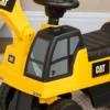 Licensed CAT Kids Ride on Digger Excavator with Manual Bucket, Toddler Pretend Construction Play Toy with Horn Under Seat Storage - Image 2