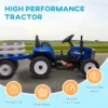 Electric Ride on Tractor w/ Detachable Trailer, 12V Kids Battery Powered Electric Car - Image 3