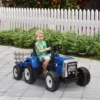 Electric Ride on Tractor w/ Detachable Trailer, 12V Kids Battery Powered Electric Car - Image 9