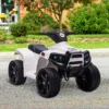6 V Kids Ride on Cars Quad Bike Electric ATV Toy Quad Bike for Toddlers w/ Headlights Battery Powered for 18-36 months White+Black - Image 9