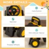 Licensed CAT Kids Ride on Digger Excavator with Manual Bucket, Toddler Pretend Construction Play Toy with Horn Under Seat Storage - Image 4
