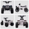 6 V Kids Ride on Cars Quad Bike Electric ATV Toy Quad Bike for Toddlers w/ Headlights Battery Powered for 18-36 months White+Black - Image 3