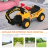 Kids 4-in-1 HDPE Excavator Ride On Truck Yellow/Black - Image 5