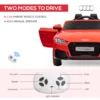 Compatible for 12V Rechargeable Battery Ride On Car w/ Remote Forward Reverse Lights Horn MP3 Player Red w/ Seat Belt Audi TT RS - Image 6